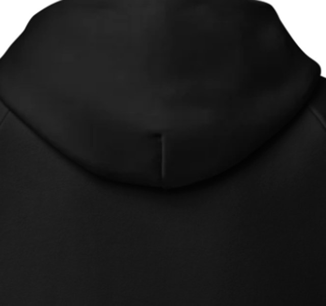 Hoodie back print, close